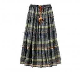 chicnova_Vintage Ethnic Skirt with Drawstring Elastic Waist